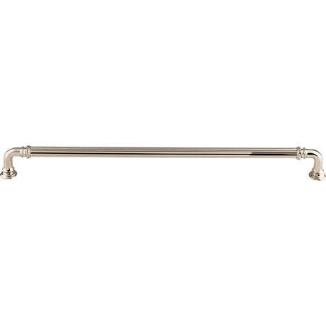 Top Knobs TK326PN Reeded 12" Center to Center Bar Pull Polished Nickel
