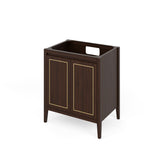Jeffrey Alexander Percival 30" Dark Walnut Single Sink Bathroom Vanity with Grey Marble Top - 8 in. Widespread Faucet Top product image 2