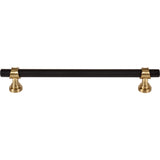 Top Knobs M2740 Bit 7 9/16" Center to Center Bar Pull Flat Black and Honey Bronze