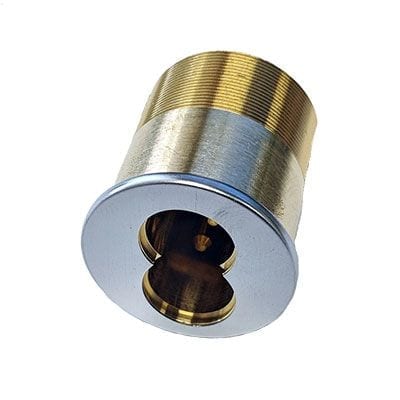 Falcon C987626FIC#5 1-3/8 Inch Small Format Mortise Cylinder with Straight Cam Less Core Satin Chrome Finish