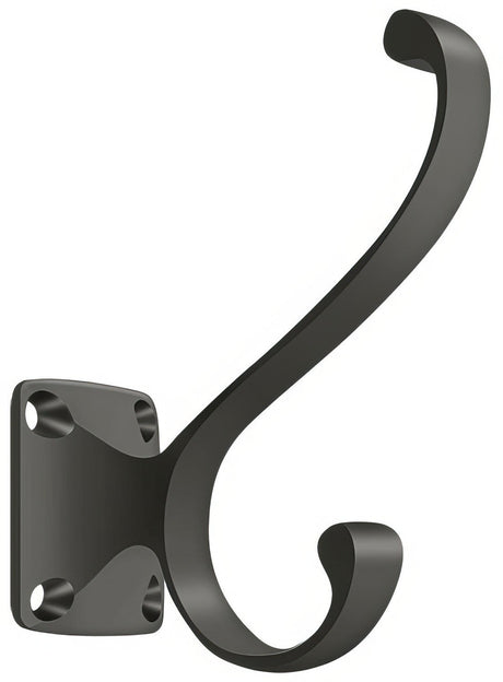 Deltana CAHH35U10B coat and hat hook in satin nickel, additional view