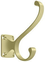 Deltana CAHH35U3-UNL unlacquered brass coat and hat hook