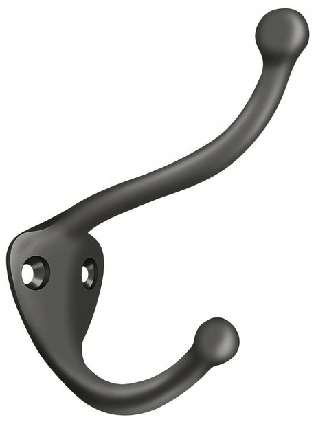 Deltana CAHH3U10B coat and hat hook in satin nickel, additional view