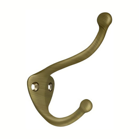Deltana CAHH3U5 antique brass coat and hat hook