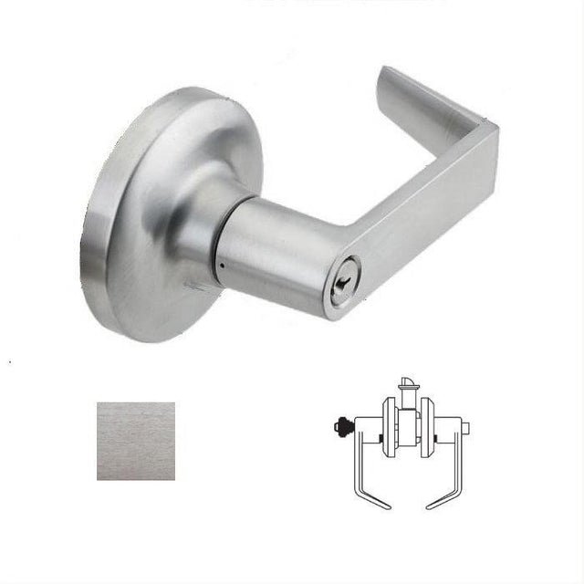 Cal-Royal CAL00-26D Grade 1 Keyed Entry Door Knob with 2-3/4" Backset Satin Chrome