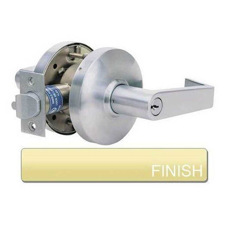 Cal-Royal CGN09-3 bright polished brass institution door lever