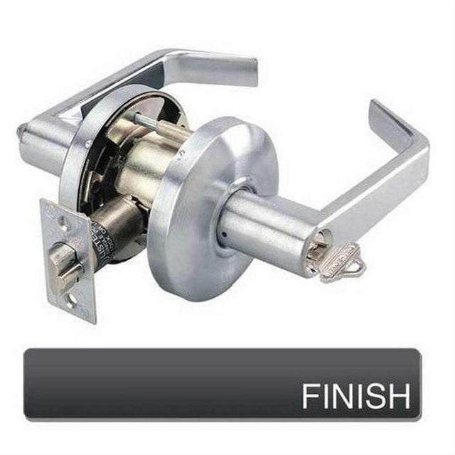 Cal-Royal CSL00-10B Grade 2 Clutch Keyed Entry Door Lever with 2-3/4" Backset Oil Rubbed Dark Bronze