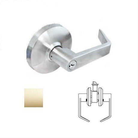 Cal-Royal GN30-3 Grade 1 Passage Door Lever with 2-3/4" Backset Bright Polished Brass