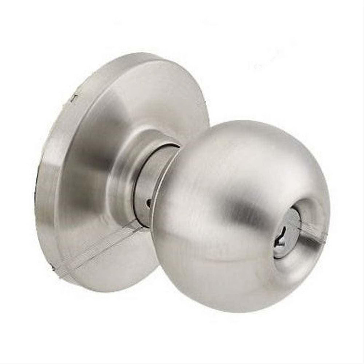 Cal-Royal GRB06-32D Grade 1 Vestibule Knob Lockset with 2-3/4" Backset Satin Stainless Steel