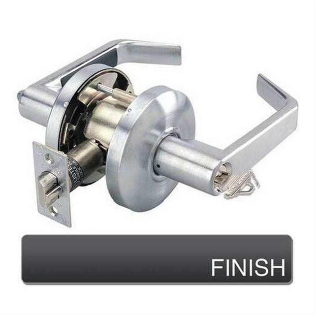 Cal-Royal ICSL05-10B Grade 2 SFIC Storeroom Door Lever Lockset with 2-3/4" Backset Less Core Oil Rubbed Dark Bronze