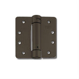 Cal-Royal NEWSH44R-10B 4" x 4" Full Mortise 1/4" Radius Round Corner Spring Hinge Oil Rubbed Dark Bronze
