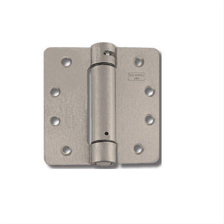 Cal-Royal NEWSH44R-15 4" x 4" Full Mortise 1/4" Radius Round Corner Spring Hinge Satin Nickel