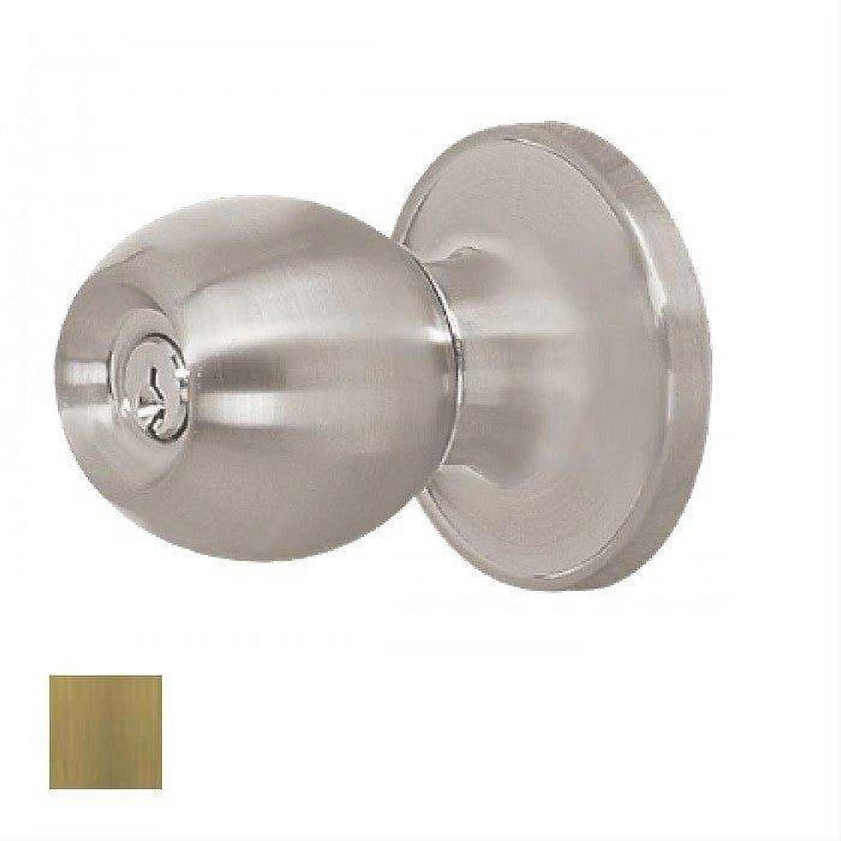 Cal-Royal REN00-5-KA3-KA3 Keyed Entry Door Knob Lockset with Adjustable Backset Antique Brass