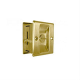 Cal-Royal SDL16-3 Privacy Sliding Door Lock Bright Polished Brass