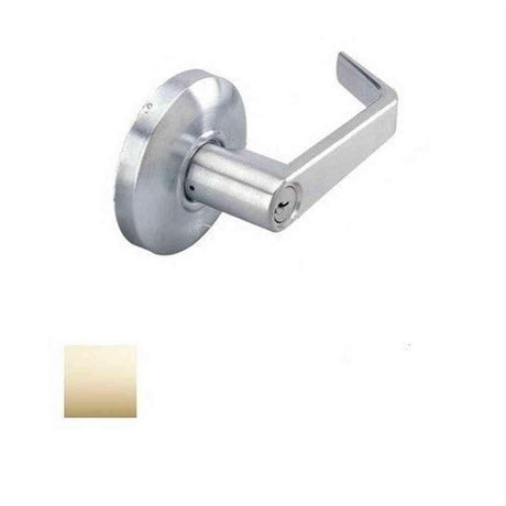 Cal-Royal SL00-3-2-3/8-2-3/8 Grade 2 Keyed Entry Door Lever Lockset with 2-3/8" Backset Bright Polished Brass