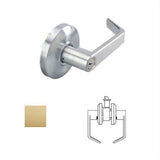 Cal-Royal SL30-4 Grade 2 Passage Door Lever Lockset with 2-3/4" Backset Satin Brass