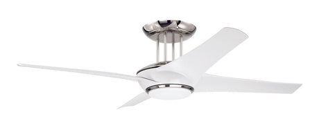 Craftmade CAM54WPLN4 CAM54-4 54" Cam Ceiling Fan White / Polished Nickel