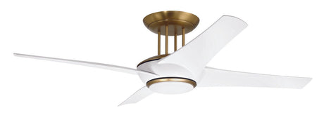Craftmade CAM54WSB4 CAM54-4 54" Cam Ceiling Fan White / Satin Brass