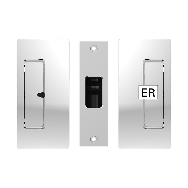 Cavilock CL205D0000 CL205D00 Magnetic Privacy Pocket Door Set Chrome