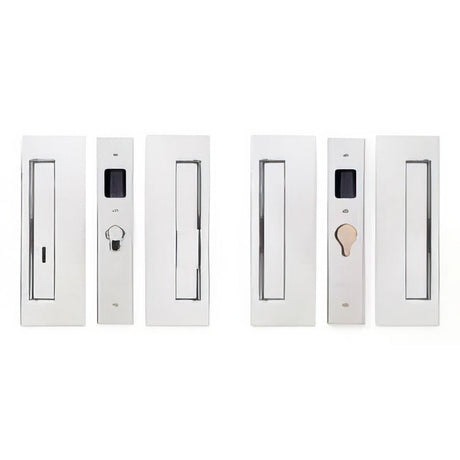 Cavilock CL400D0043 1 3/4" Double Door Emergency/Snib Privacy Lock Set Pocket Door Lock Chrome