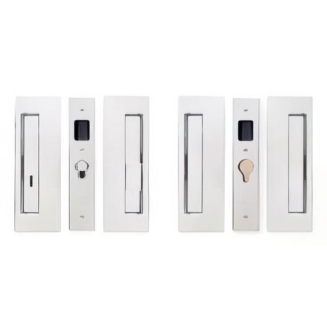 Cavilock CL400D0043 1 3/4" Double Door Emergency/Snib Privacy Lock Set Pocket Door Lock Chrome