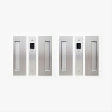 Cavilock CL400D0125 1 3/8" Non Magnetic Non Latching Passage Pocket Door Lock Satin Chrome