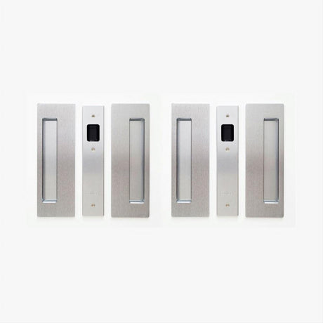 Cavilock CL400D0125 1 3/8" Non Magnetic Non Latching Passage Pocket Door Lock Satin Chrome