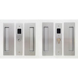 Cavilock CL400D0129 1 3/4" Double Door Magnetic Latching Passage Lock Set Pocket Door Lock Satin Chrome