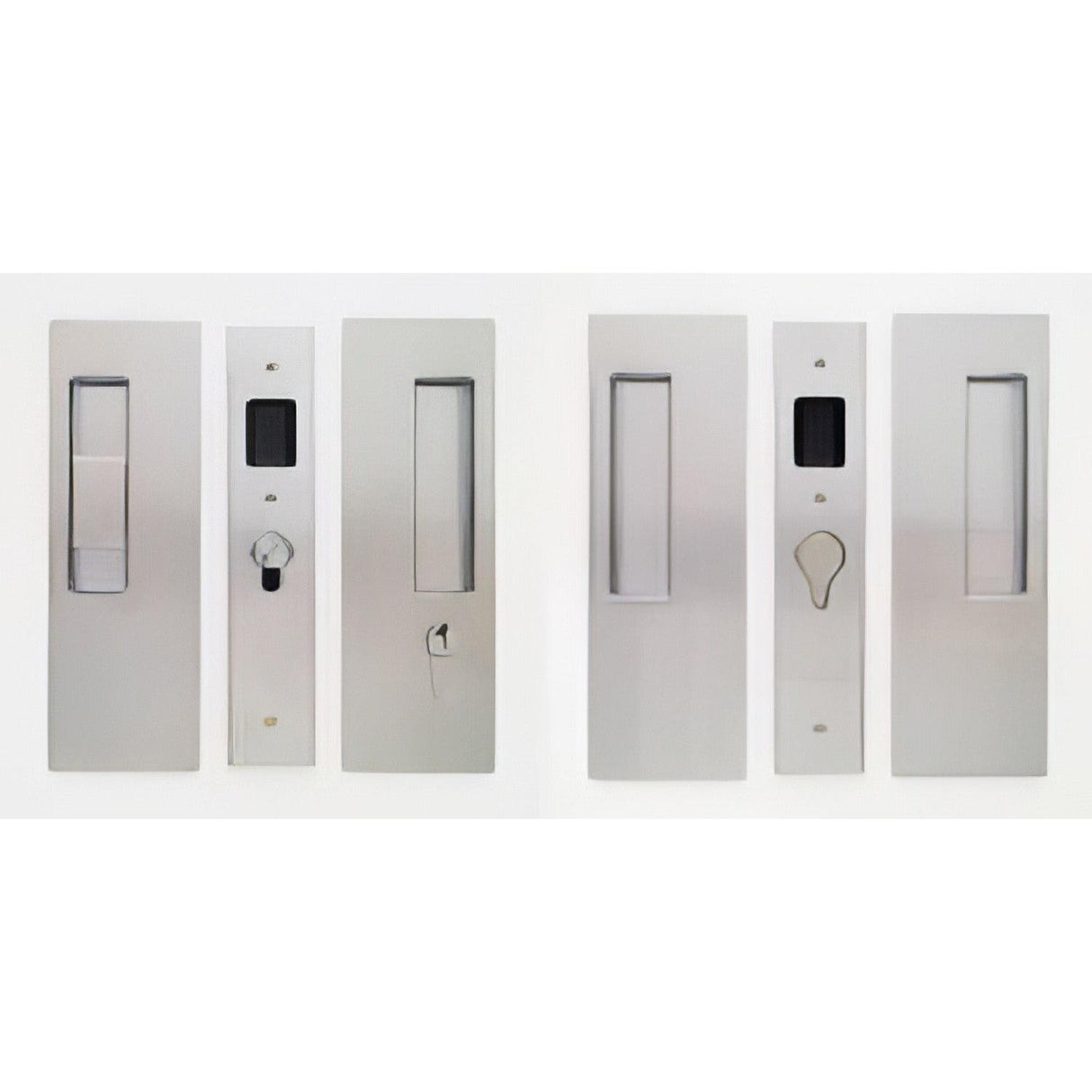 Cavilock CL400D0162 1 3/4" Double Door Snib/Key Key Locking Lock Set Pocket Door Lock Satin Chrome