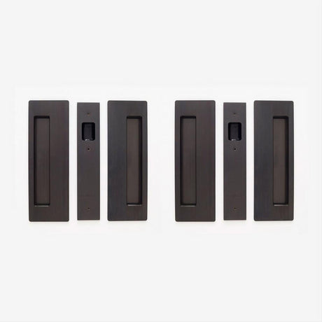 Cavilock CL400D0225 1 3/8" Non Magnetic Non Latching Passage Pocket Door Lock Oil Rubbed Bronze