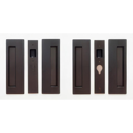 Cavilock CL400D0228 1 3/8" Double Door Magnetic Latching Passage Lock Set Pocket Door Lock Oil Rubbed Bronze