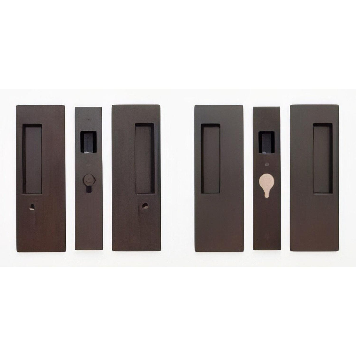 Cavilock CL400D0255 1 3/8" Double Door Key/Key Key Locking Lock Set Pocket Door Lock Oil Rubbed Bronze