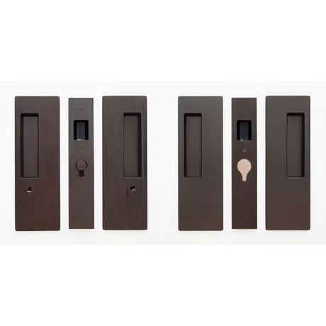 Cavilock CL400D0255 1 3/8" Double Door Key/Key Key Locking Lock Set Pocket Door Lock Oil Rubbed Bronze