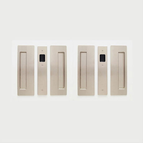 Cavilock CL400D0325 1 3/8" Non Magnetic Non Latching Passage Pocket Door Lock Satin Nickel