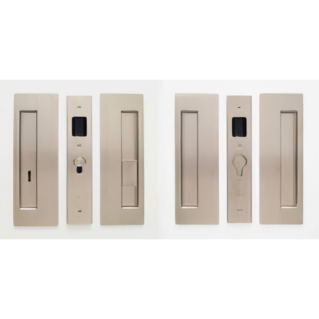 Cavilock CL400D0343 1 3/4" Double Door Emergency/Snib Privacy Lock Set Pocket Door Lock Satin Nickel