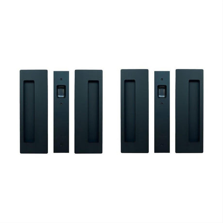 Cavilock CL400D0425 1 3/8" Non Magnetic Non Latching Passage Pocket Door Lock Matte Black