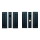 Cavilock CL400D0429 1 3/4" Double Door Magnetic Latching Passage Lock Set Pocket Door Lock Matte Black