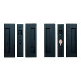 Cavilock CL400D0438 1 3/8" Double Door Emergency/Snib Privacy Lock Set Pocket Door Lock Matte Black