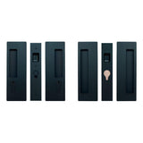 Cavilock CL400D0455 1 3/8" Double Door Key/Key Key Locking Lock Set Pocket Door Lock Matte Black