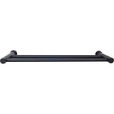 Top Knobs HOP7BLK TOP BATH (R) Hopewell Bath Double 19 1/2" Wall Mounted Towel Bar Flat Black