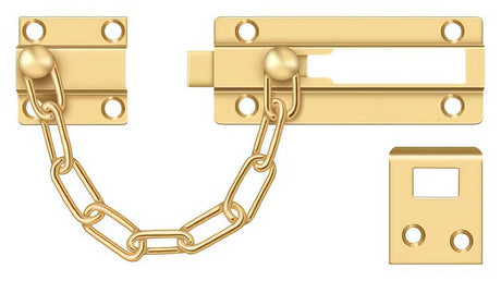 Deltana CDG35CR003 lifetime polished brass door bolt