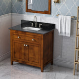 Jeffrey Alexander Chatham 36" Chocolate Single Sink Bathroom Vanity with Black Granite Top - 8 in. Widespread Faucet Top product image 2