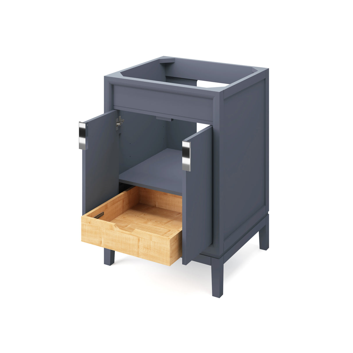 Jeffrey Alexander Theodora 24" Grey Single Sink Bathroom Vanity with White Carrara Marble Top - 8 in. Widespread Faucet Top product image 4