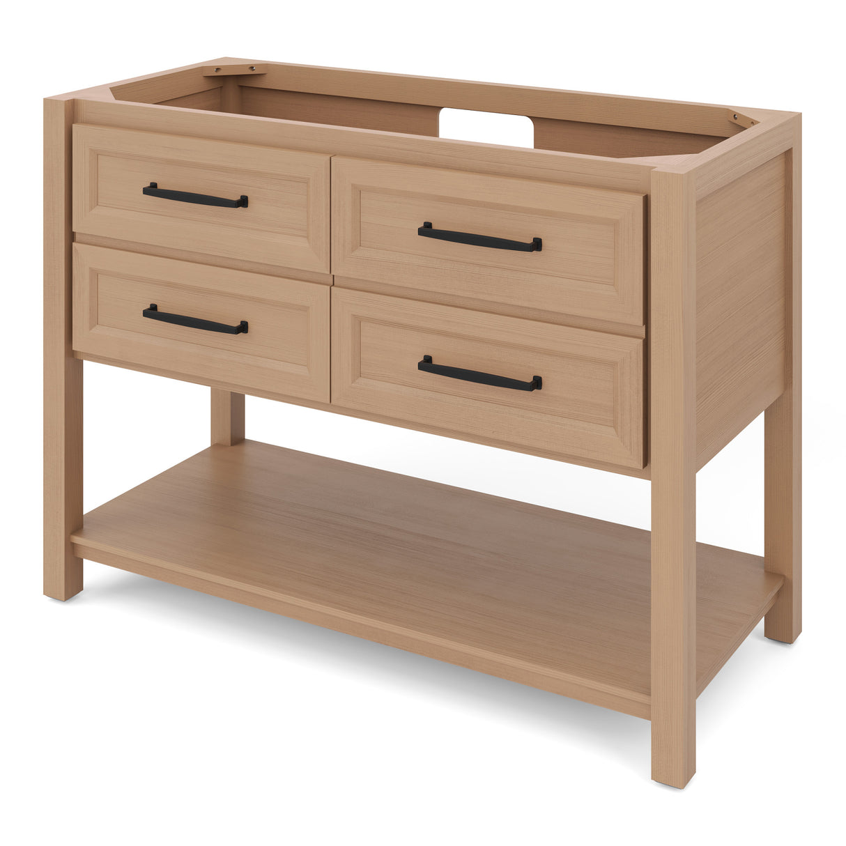 Jeffrey Alexander Kipling 49" Natural Oak Single Sink Bathroom Vanity with White Quartz Top - Single-Hole Faucet Top product image 2