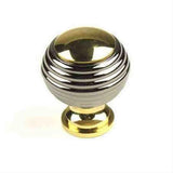 Century Hardware 10525-3NB Galaxy 1-1/4" DIA Round Cabinet Knob Polished Brass/Black Nickel