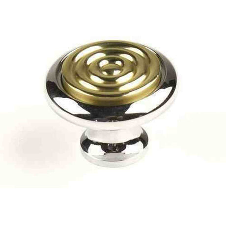 Century Hardware 10905-263 polished chrome/polished brass cabinet knob
