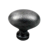 Century Hardware 13117-WP Plymouth 1-3/8" DIA Oval Cabinet Knob Weathered Pewter