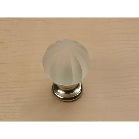 Century Hardware 18409-15F Tahoe 1-1/4" DIA Round Glass Cabinet Knob Satin Nickel/Frosted