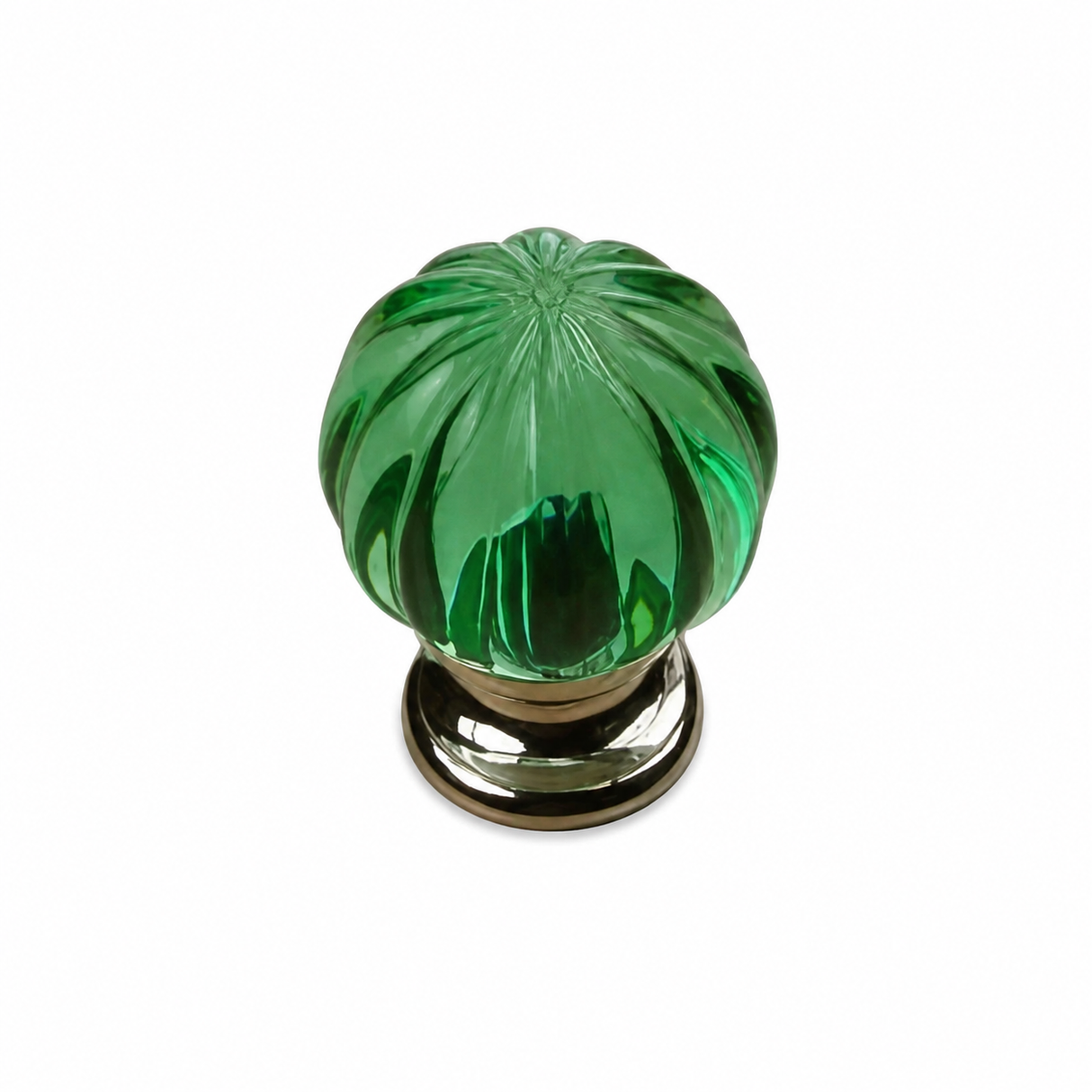 Century Hardware 18409-26A Tahoe 1-1/4" DIA Round Glass Cabinet Knob Polished Chrome/Aquamarine