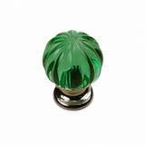 Century Hardware 18409-26A Tahoe 1-1/4" DIA Round Glass Cabinet Knob Polished Chrome/Aquamarine